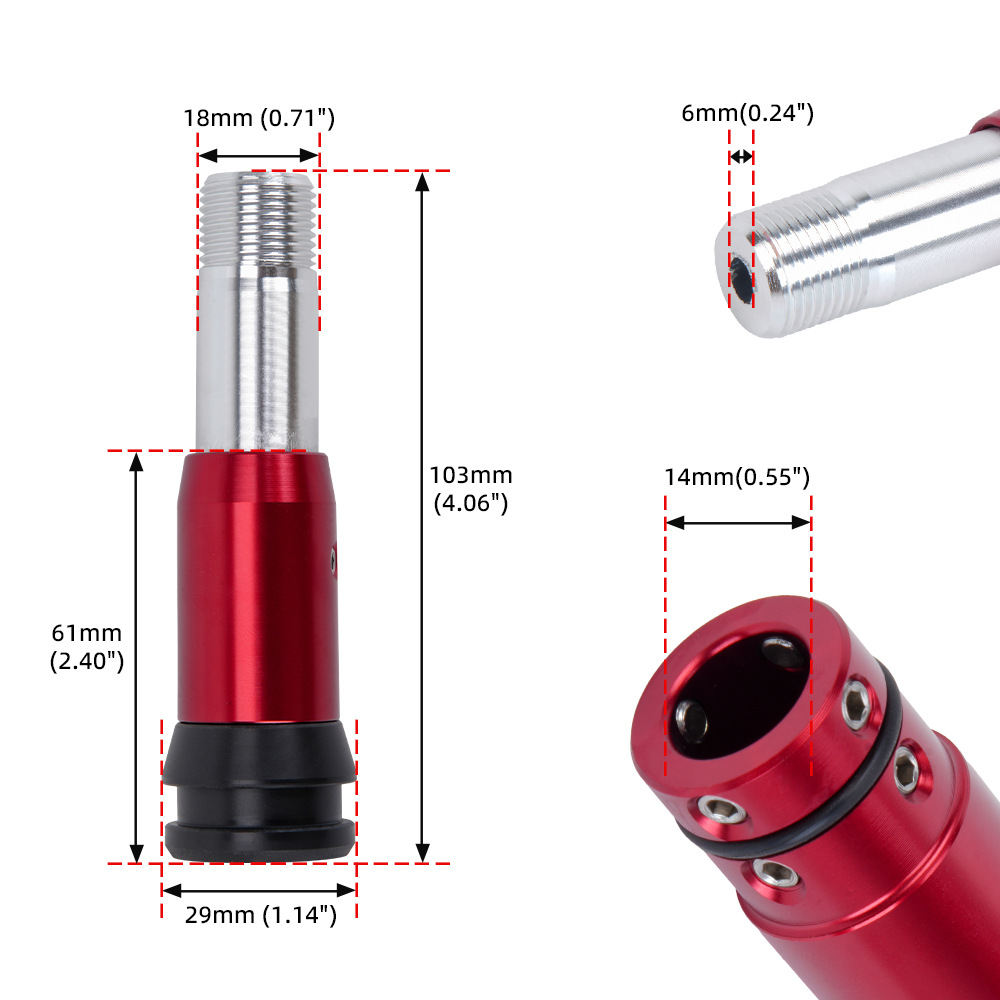 Knob Aluminum - Adaptador de pomo de palanca de