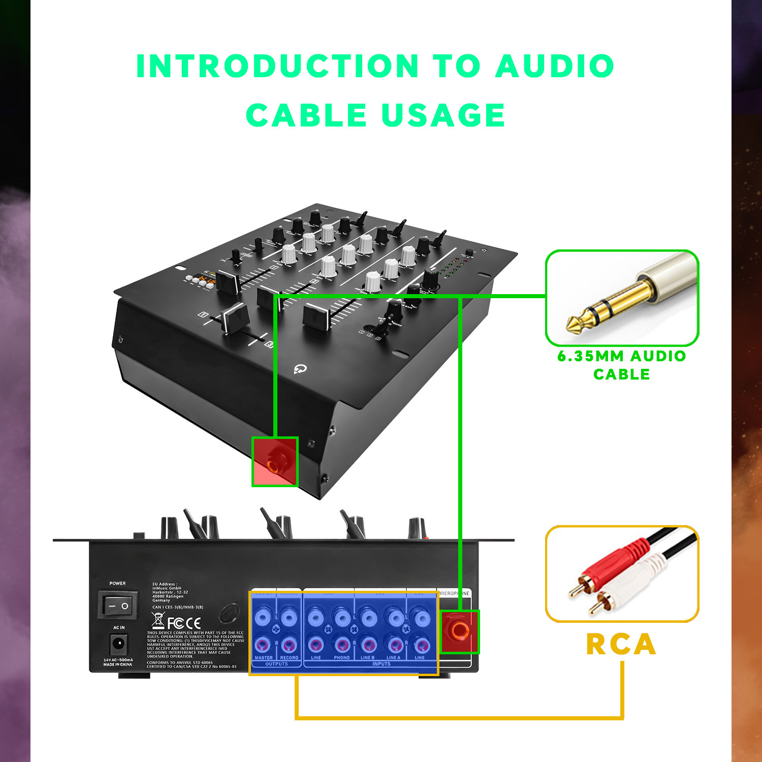 Mezclador de DJ de 4 Canales,  - Audio Interface reseña y precio