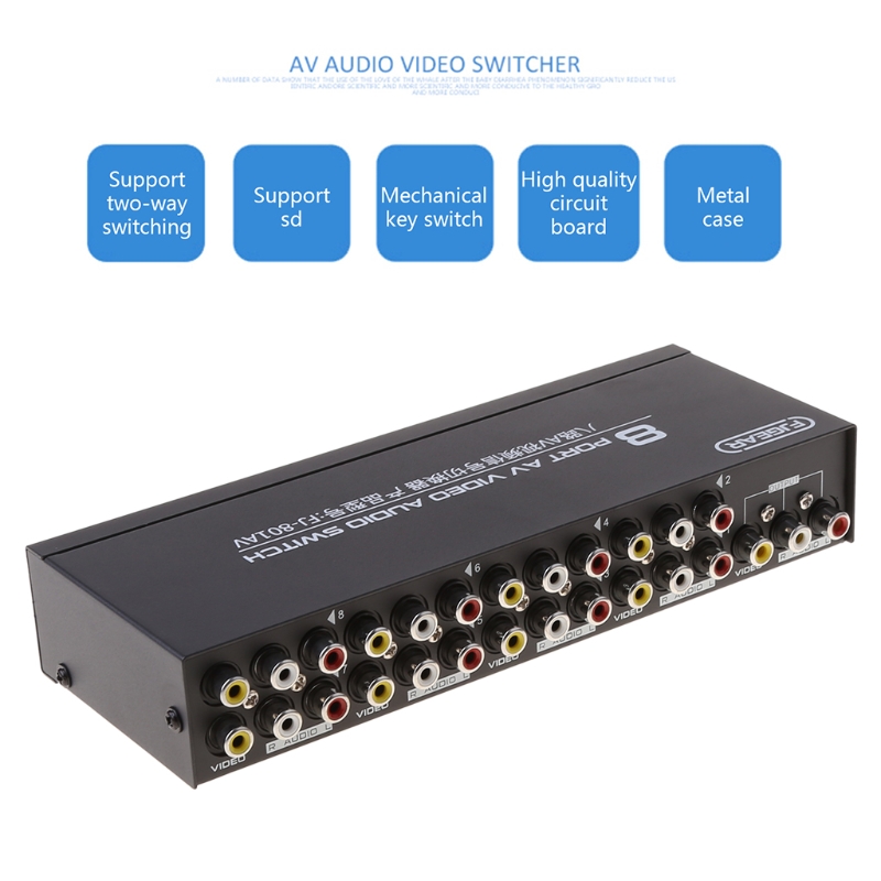 Interruptor AV RCA de 8 vías,  - Speaker Enclosure reseña y precio
