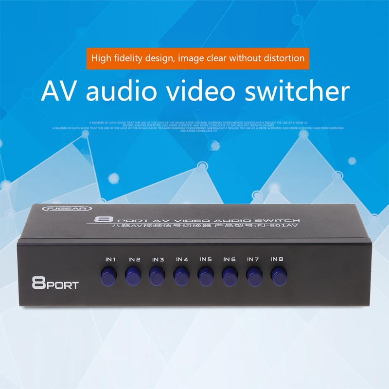 Interruptor AV RCA de 8 vías,  - Speaker Enclosure reseña y precio