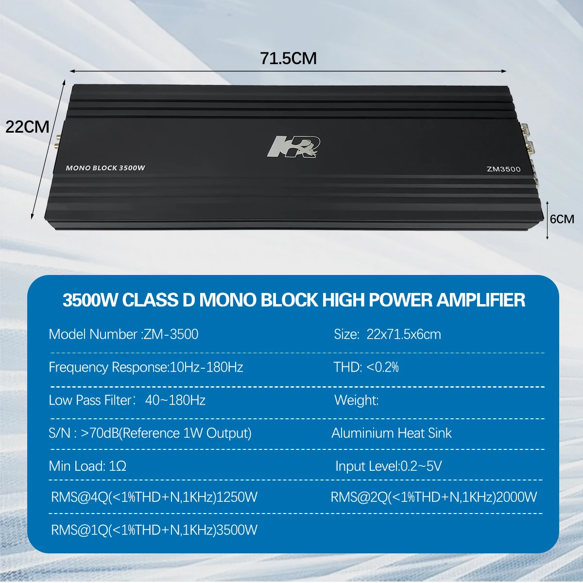 Amplificador de Subwoofer Mono - Class D Amplifier reseña y precio